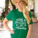 St Patricks Day Shirt Women Prone to Shenanigans and Malarkey Tshirts Shamrock Graphic Tee Tops (XX-Large, 02-green)