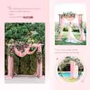 Wedding Arch Draping Fabric,8 Panels 28"x20ft Pink Wedding Arch Drapes for Ceremony Chiffon Fabric Drapes Arbor Drapery Wedding Arch Decorations for Reception Sheer Backdrop Curtains for Party Swag