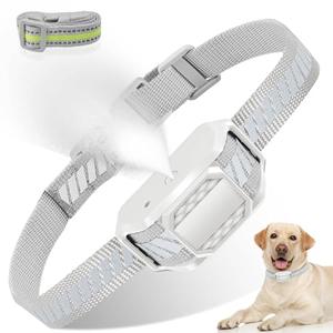 Bark Collar [No Spray Refill] Spray Dog Training Collar, Safer Citronella Dog Bark Collars, Humane Spray Bark for L/M/S Dogs IP65 Waterproof Dog Spray Bark Collar (Grey)