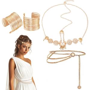 JeVenis Greek Goddess Costume Accessories Women Grecian Costume Leaf Crown Headband for Cosplay Party Supplies