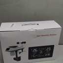 WiFi Weather Station Wireless Indoor Outdoor, Thermometer with Rain Gauge and Wind Speed/Direction, Large Display for Weather Forecast, Temperature, Humidity, Clock, Alarm, UV, Air Pressure, Black