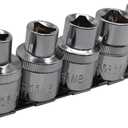 5Pcs 1/2" Dr. Triangle Bolt Socket Set, Triangular Socket Kit for TDI engines Tamperproof Fixings on, Bosch injector Replace pump seals Electrical Light Fittings Electrical Cabinet Remover