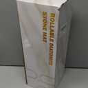 Large Stone Dish Drying Mat 23x15.3 Inch for Kitchen Counter & Sink Collapsible Quick-Dry Diatomaceous Earth Pad Eco-Friendly Absorbent Mat for Dishes Cups Bottles (White, 23" x 15.3")