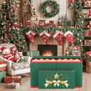 Christmas Ornament Storage Box Fits 128-3'' Holiday Ornaments Christmas Ornament Organizer Storage Box Christmas Decorations with Dividers (Green)