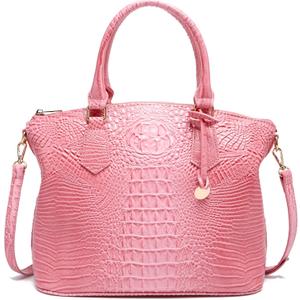 Crocodile Leather Tote Purse for Women Large Capacity Satchel Handbag with Strap Crossbody Bag for Work & Travel