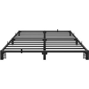 Metal Bed Frame Queen Size 6 inch Low Profile Platform Bed Frame, Steel Construction with Slat Support, Bedroom Bed Base for Home Use