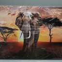 XXMWallArt FC3069 Canvas Wall Art Elephant Picture African Wild Animals Artwork Painting Print for Living Room Bedroom Kitchen Home and Office Wall Decor