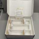 CZSZYGHBAO 5 Pack Glass Jars with Bamboo Airtight Lids - Stackable Food Storage Containers with 132 Pantry Labels - with Wood Lid for Candy, Cookie, Rice, Sugar, Flour, Pasta, Nuts