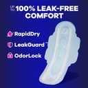 Always Ultra Thin Feminine Pads with Wings for Women, Size 4, Overnight Absorbency, Unscented, Up to 100% Leak-Free Comfort, 96 Count