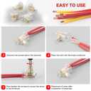 100Pcs Brass Wire Connector Nuts, Single Screw Fixing Wire end Connector Cap, Fixing Connector, nut 14-3 AWG 36mm for Connecting Wires