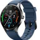 Smart Watch for Men,1.57inch AMOLED Touchscreen Fitness Watch for iPhone & Android,Heart Rate/Sp02/Sleep Monitor,110+ Sport Modes IP68 Waterproof Bluetooth Calls,2 Bands (Blue, 1.57)