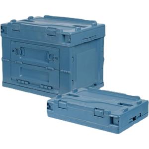 50L Automotive SUV Car Organizer for Storage | Folding PP Stackable Utility Crates Suitable for Any Car SUV Mini-Van (Color : Blue)