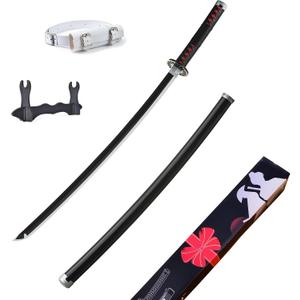 JIHPEN sword.New! Demon Slayer Sword. About 41 in. with Display Stand and Belt. Hashira Pillars & Protagonist Katana for Cosplay Purpose. Various Styles  (Tanjirou)