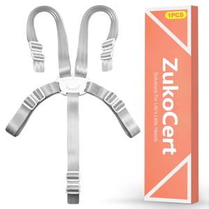 ZukoCert 5-Point Adjustable Harness  Universal Fit Anti-Slip Padded Straps for High Chairs, Strollers & Car Seats