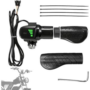 Half Twist Throttle Fits Ridstar Q20, 48V Ebike Throttle Grip Compatible with Ridstar Q20/Q20Lite/H20/H26Pro/H20 Pro/E26/E26Pro/MN20/MN26/DC26, Grips Handlebar for Ridstar, Ebike Accessories