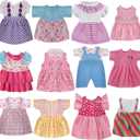 9 Sets Baby Doll Clothes for 12 13 14 Inch Dolls, Alive Doll Clothes Colorful Princess Dress, Romper, Sweater Costume, Cute Alive Doll Accessories Outfits for Christmas Birthday Gift for Little Girls