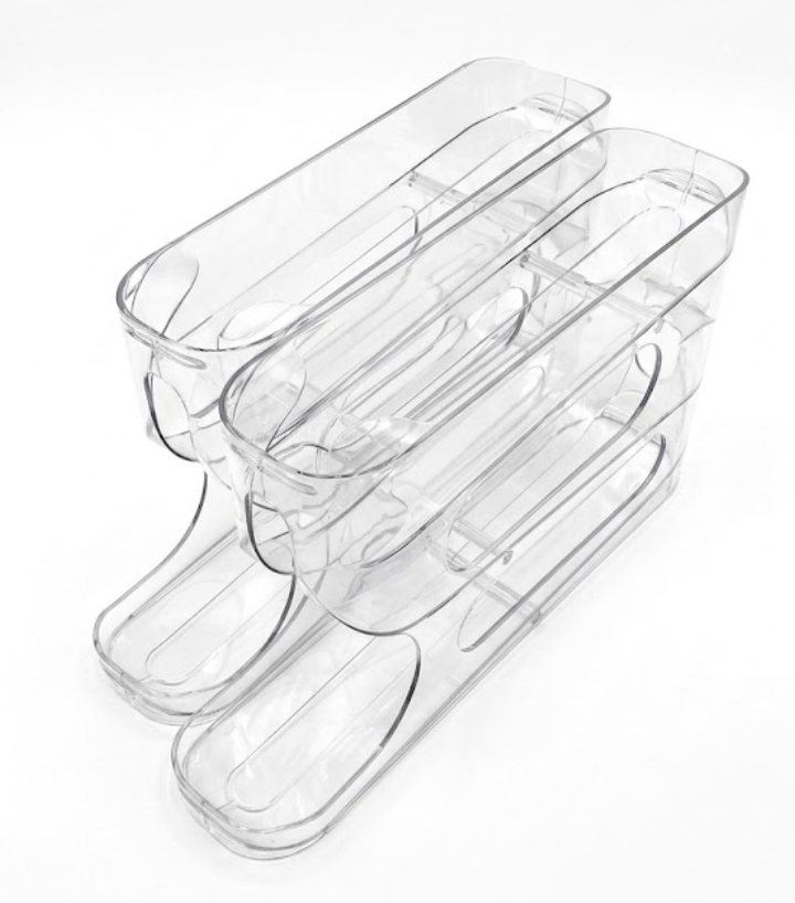 Sotfamily FIFO Soda Can Organizer for Pantry/Fridge, Automatic Rolling Pop Can Dispenser/Storage/Holder/Container for Refrigerator or 12" Deep Shelf, Space-Saving Drink Organizer for 24 Standard Cans