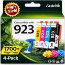 923 Ink Cartridges for HP Printers Compatible HP 923 Ink Cartridges No Chip 4-Pack for HP OfficeJet Pro 8130e 8125e 8135e 8138e 8120e 8132e (Black Cyan Magenta Yellow)