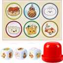 BAU Cua Dice Game Set, Vietnamese Lunar New Year Dice Gourd Fish Shrimp Crab Game with 15.7'' x 23.6'' Mat, Shaker Traditional BAU Cua Ca Cop for Adult Party Gathering Celebration(Dim Sum)