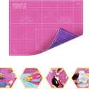 Self Healing Cutting Mat A1 10"x16" Double Sided 5-Ply Craft Mat for Sewing, Quilting, Fabric, Scrapbooking Pink/Purple