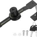 2.1" Sliding Glass Door Ratchet Lock, Keyed Alike Luminous Secure Showcase Display Case Lock - No Drill, for 40-50mm/ 1.57-1.97 inch Cabinet Stores Glass Door, Black