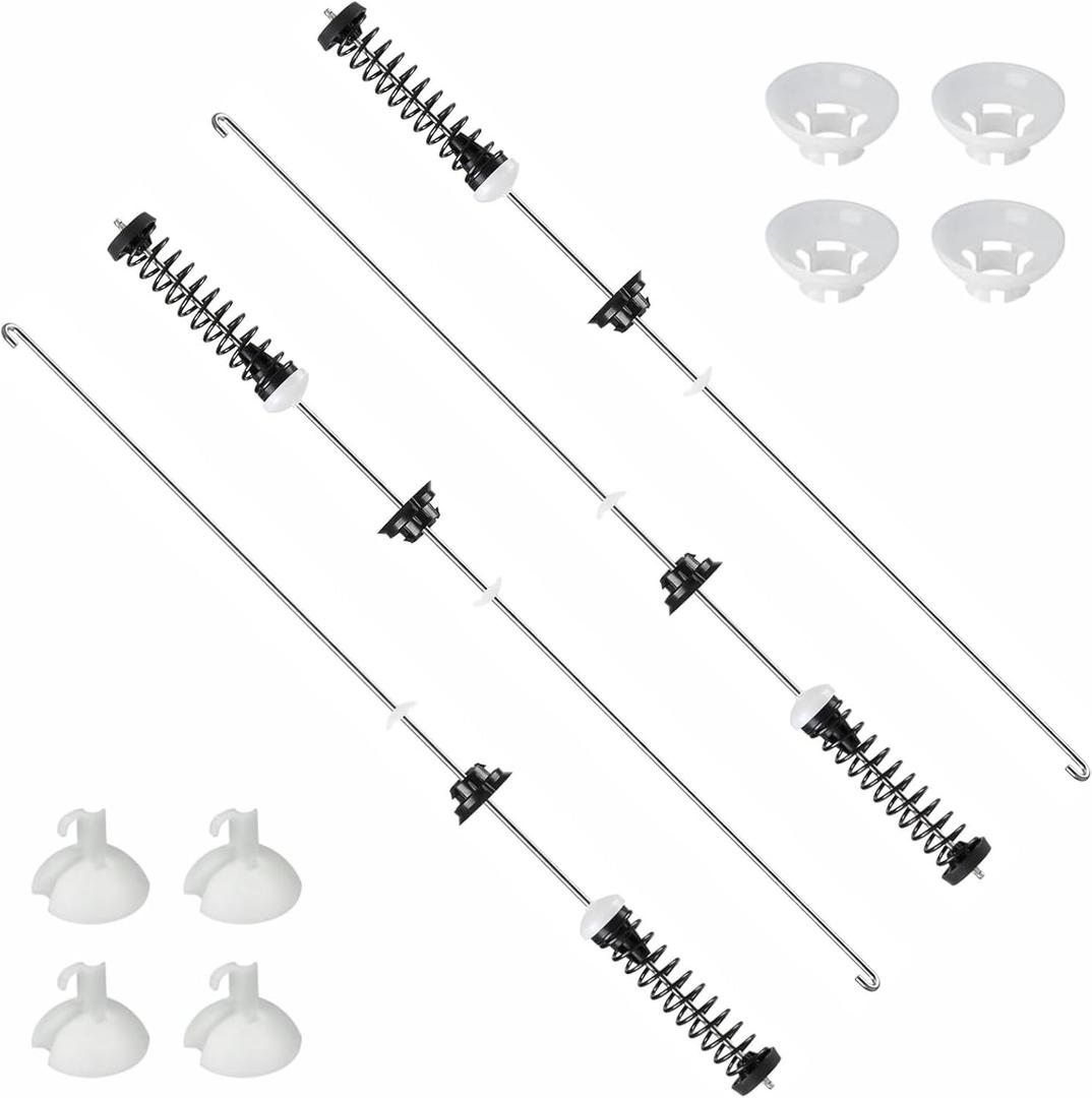 W11400156 W11187091 Suspension Rod, Washing machine suspension rod (4PCS), for Whirlpool WTW7120HW0 WTW8127LC0 WTW500CMW0 WTW6150PW0 & for Maytag MVW7230HW0 MVW7232HW0