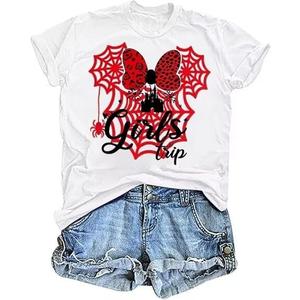 Halloween Ghost Shirts: Magic Kingdom Shirt Women Funny Magic Castle T Shirt Spooky Season Halloween Short Sleeve TeesX-Large,White1 (XL)