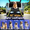 74'' L & 20'' W Longest Dog Ramp for Car - Extra Wide Portable Pet Dog Ramps for Large Dogs, Dogs Cars Ramp for Car SUV/Truck/RV/Bed, Lightweight Ramps with Non-Slip Mesh Up to 250LBS, Black