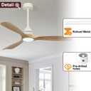 24 Inch Ceiling Fan Downrod, 1" Diameter White Ceiling Fan Extension Rod (No Threads),Universal Down Rods for Ceiling Fans,Easy Installation