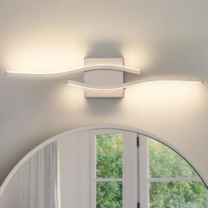 Joossnwell Brushed Nickel Bathroom Vanity Lights Fixtures Over Mirror 5CCT Dimmable Bathroom Light Fixture Modern Vanity Lighting Bar Led Bath Vanity Light 23 Inch Wall Lamp, 23 inch long