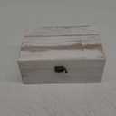 Philip Whitney Rustic Wood Storage Box for Trinket Jewelry - Antique White