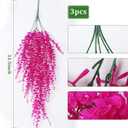 RECUTMS Artificial Plants Fake Hanging Vine Plant Hanging Eucalyptus Vine Artificial Leaves Greenery Plastic Plants for Indoor Bedroom Wall Decoration Outdoor Porch Home Wedding Decor(Pure Fuchsia)