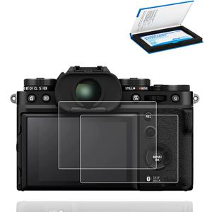 JJC 2 Pack Camera Screen Protector Camera for Fujifilm X-S20, Ultra-Thin Anti-Fingerprint Anti-Scratch 9H Hardness 2.5D Rounded Edges Tempered Glass Protector