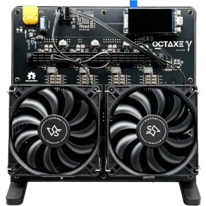 NerdOCTaxe Bitcoin Miner, Upgraded ASIC Miner 9.6TH/s 16.6J/TH Efficiency 160W Low Power, 2.4G Signal & Quiet Dual Fan Open-Source Crypto Machine for BTC Mining