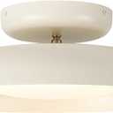 BISAMIYA Modern Dimmable LED Ceiling Light, 15.7 inch Semi Flush Mount Ceiling Light, Adjustable Angle Light Fixture, Brass Accent, for Bedroom, Kitchen, Laundry Room, 3000K/Warm White/22W