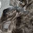 Clip In Hair Extensions,  18" dark brown