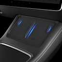 frani Center Console Silicone Mat(Black Carbon Fiber Texture) Designed for Tesla Model 3/Y 2021-2025,Tesla Center Console Cover Accessories for Model 3/Y(Not for Model 3 Highland 2024-2025)