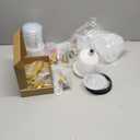 HVLP Spray Gun with 10Pcs 600ML Disposable Paint Cups, 4 Nozzles,1.4/1.7/2.0/2.5mm, Automotive Gravity Feed Paint Spray Gun Kit with Air Compressor Regulator for Auto (Gold)