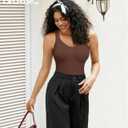 BRABIC Backless Shapewear Bodysuits for Women Tummy Control Shapewear Seamless Faja Body Shaper Suit Waist Trainer(Brown, X-Large) (Brown)