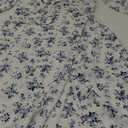 Women's Floral Lantern Long Sleeve Dress Square Neck Ruffle Hem Dresses Shirred A Line Vacation Dresses Medium