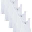 Hanes Men's Pack, Moisture-Wicking Ribbed, Lightweight Cotton Tank Undershirts, 6-Pack (X-Large)
