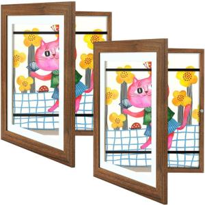 Golden State Art, 10x12.5 Kids Art Frames, Front-Opening Picture Frame Great for Kids Drawings, Artworks, Children Art Projects, Schoolwork, Home or Office (Ecru Set of 2)