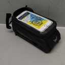 GEWAGE Bike Front Frame Bag with Phone Holder - Top Tube & Handlebar Bags for Mountain & Road Bikes