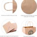COGLARING 100Pcs Brown Gift Bags with Handles - 11x5.9x11 Inch Kraft Paper Bags for Parties, Weddings, Shopping, Grocery, Takeout & Retail - Bulk Brown Paper Gift Bags