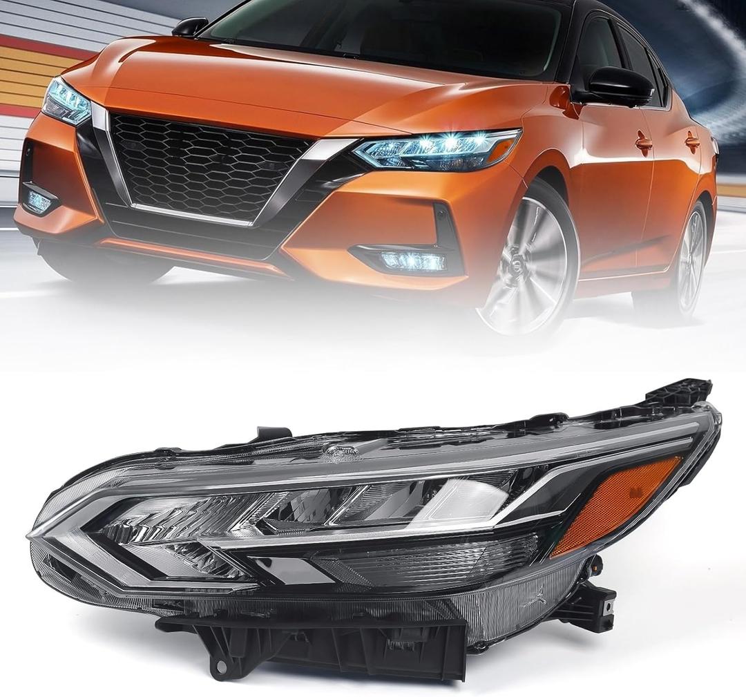 Huray LED Headlight Assembly Fit for Nissan Sentra S/SV 2020 2021 2022 LH Headlamp OE Style Replacement for NI2502277 Left Driver Side (LH(Driver Side))
