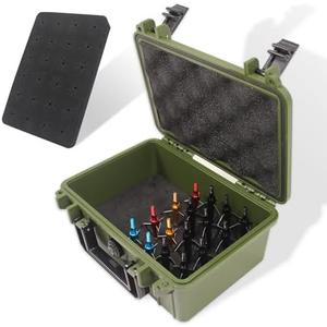 Wamlet Archery Broadhead Case Arrows Box Hunting Accessory ABS Waterproof Storage Holder Holds 28 Fixed or Mech Broadheads(Case Only)