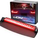 iJDMTOY OEM-Spec Red Lens Full LED Rear Windshield High Mount Third Brake Light Bar Assembly Compatible With 2008-2017 Audi A5 S5 2-Door Coupe
