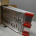 Aluminum Motorcycle Ramp for Pickup Trucks, 7.5 ft Folding Dirt Bike Loading Ramp, Punched Plate Surface, 750 lb Capacity, Rubber-Tipped Fingers, Strap Included, 89 x 12 in, 1 Pc