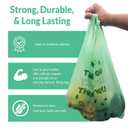 Reli. Eco-Friendly Green Bags | 125 Count | Biodegradable Thank You Bags | 11.5 x 6.5 x 22 Strong Shopping Bags with Handles, Ideal for Restaurants, Retail Shops, Grocery Stores & Food Service, Medium