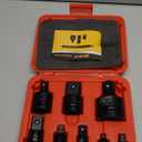 BOEN 8 Piece Impact Socket Adapter and Reducer Set, 1/4" 3/8" 1/2" 3/4" Drive Socket Adapter Set with Durable Case for Impact Driver Conversions (Upgraded) (8PCS CR-MO)